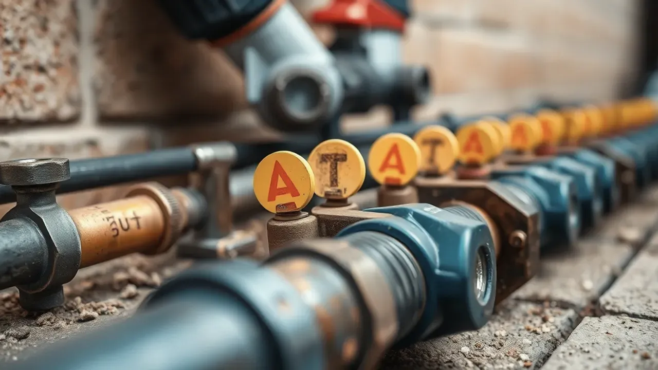 Tools and site markers used in Plumbing in Ashby-de-la-Zouch