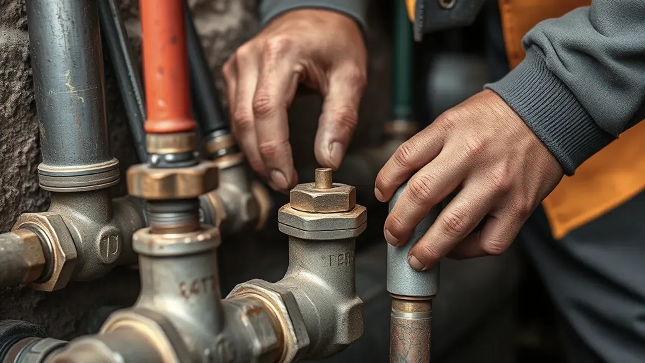 Tools and site markers used in plumbing